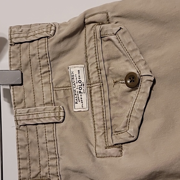 Ralph Lauren Polo Cargo Shorts Men's 34 Khaki Tan Distressed Paratroopers Safari - Picture 6 of 11